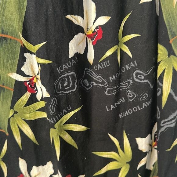KY’s Hawaiian Floral Midi Cotton Dress XL - Picture 4 of 8